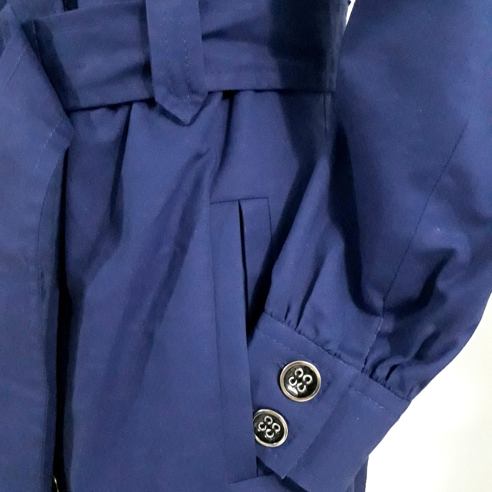 The limited long coat blue S button down trench - Picture 3 of 11
